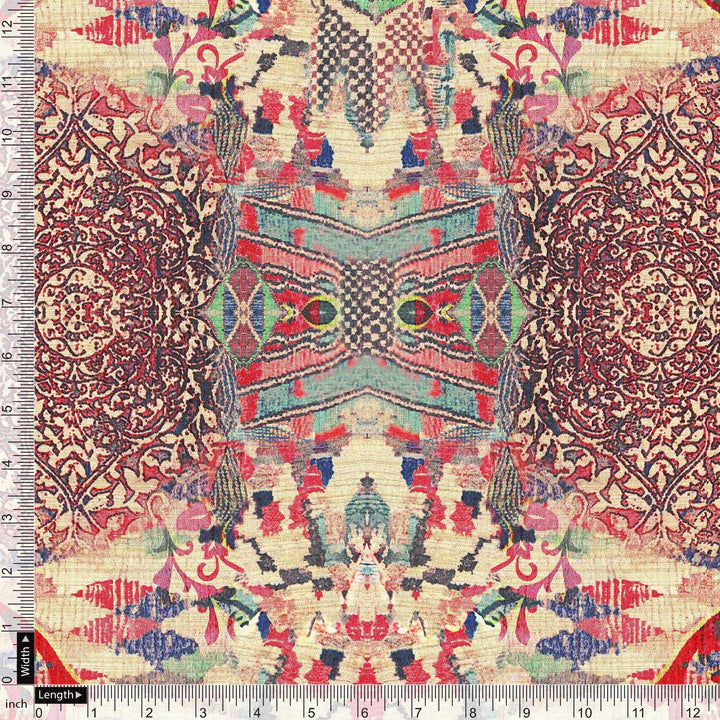 Damask Pattern Digital Printed Fabric